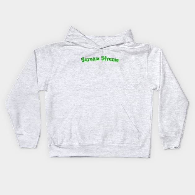 Scream Stream Text Logo Kids Hoodie by Scream Stream 